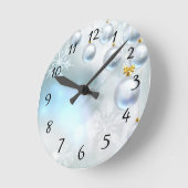 kerstversieringen en sneeuwvlokken   ronde klok (Hoek)