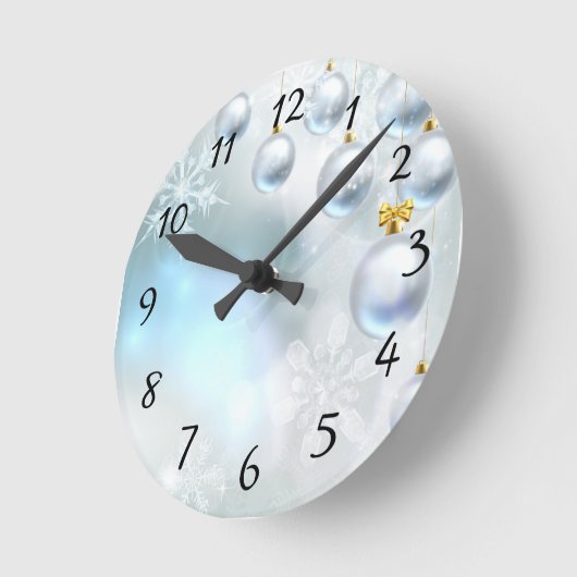 kerstversieringen en sneeuwvlokken   ronde klok (Hoek)