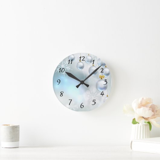 kerstversieringen en sneeuwvlokken   ronde klok (Huis)