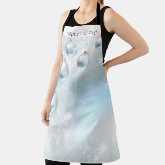 kerstversieringen en sneeuwvlokken schort (Insitu)