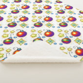 kerstversieringen en sterrenafdrukken sherpa deken (3/4)