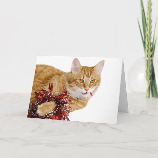 kerstversieringen feestdagen kaart (Voorkant)