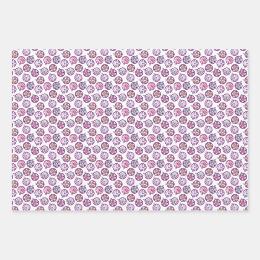 kerstversieringen, gecoördineerd inpakpapier vel (Voorkant 3)