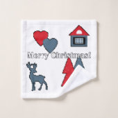 kerstversieringen, geschenk bad handdoek (Wasdoekje)