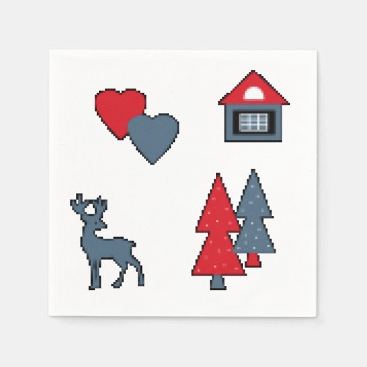 kerstversieringen, geschenk, decoratie, greeti servet (Voorkant)