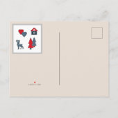 kerstversieringen, geschenk, decoratie, greeti uitnodiging briefkaart (Achterkant)