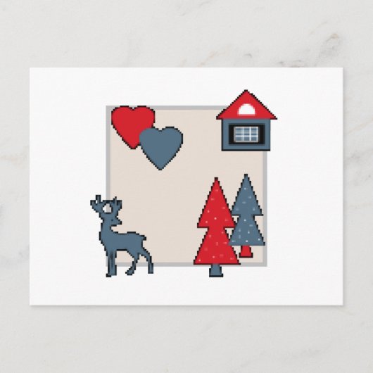 kerstversieringen, geschenk, decoratie, greeti uitnodiging briefkaart (Voorkant)