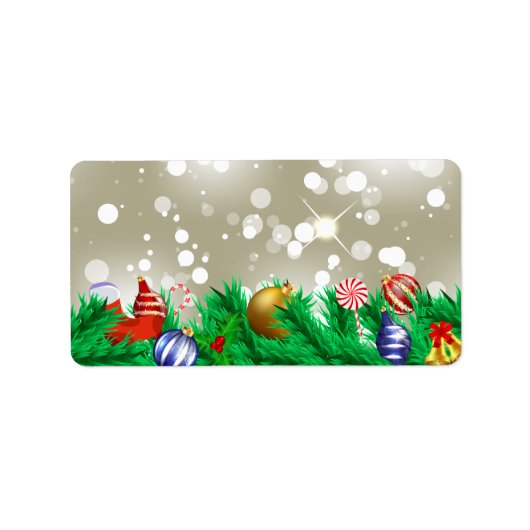 Kerstversieringen Glitter Etiket (Voorkant)