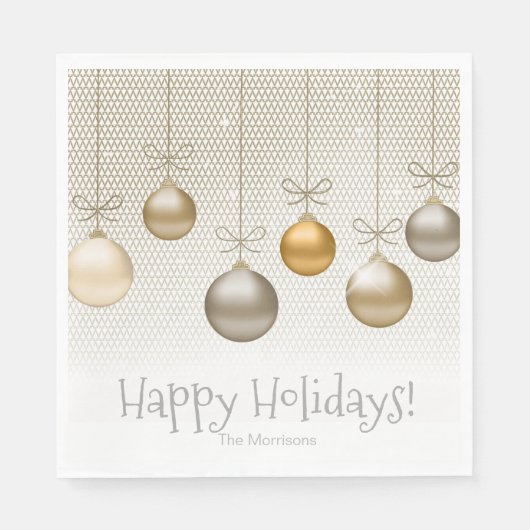 Kerstversieringen Gold ID251 Servet (Voorkant)