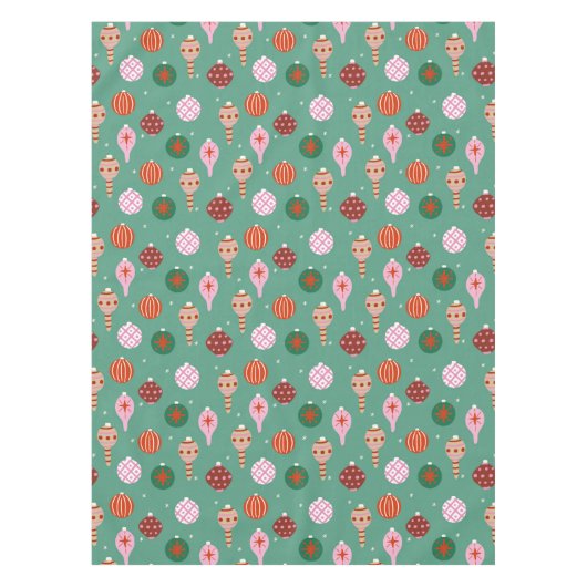 kerstversieringen - groen tafelkleed (Voorkant)