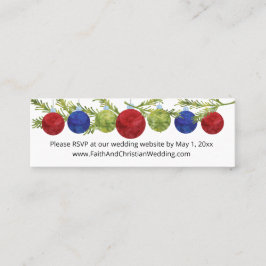 Kerstversieringen, huwelijkswebsite RSVP Mini Visitekaartje