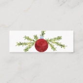 Kerstversieringen, huwelijkswebsite RSVP Mini Visitekaartje (Achterkant)