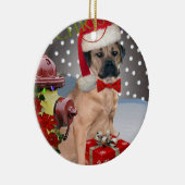 Kerstversieringen in de Cane Corso Keramisch Ornament (Rechts)