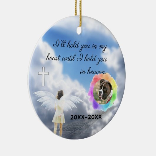 Kerstversieringen in de regenboogbrug - Pet Sympat Keramisch Ornament (Rechts)