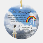 Kerstversieringen in de regenboogbrug - Pet Sympat Keramisch Ornament (Achterkant)