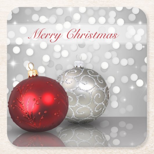 Kerstversieringen in de schijnwerpers - Onderzette Kartonnen Onderzetters (Voorkant)