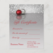 Kerstversieringen in de vorm van een cadeaubon (Achterkant)