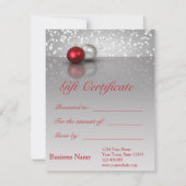 Kerstversieringen in de vorm van een cadeaubon (Achterkant)