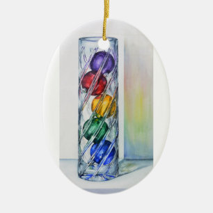 kerstversieringen in Vase Oval Ornament