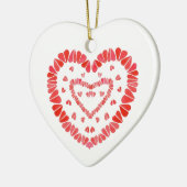 KERSTVERSIERINGEN Keramisch Hart Ornament (Links)
