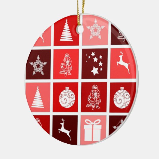 KERSTVERSIERINGEN KERAMISCH ORNAMENT (Links)