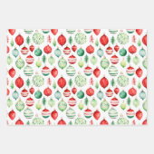 Kerstversieringen, kousen en Cadeaus Inpakpapier Vel (Voorkant)