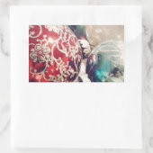 kerstversieringen leven nog steeds rechthoekige sticker (Tas)