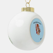 Kerstversieringen: Maagd Maria met Christus Keramische Bal Ornament (Links)