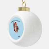 Kerstversieringen: Maagd Maria met Christus Keramische Bal Ornament (Rechts)