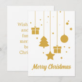 Kerstversieringen met aangepaste bericht Kaart (Voorkant / Achterkant)