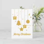 Kerstversieringen met aangepaste bericht Kaart (Staand voorkant)