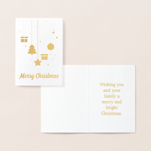 Kerstversieringen met aangepaste bericht Kaart (Display)