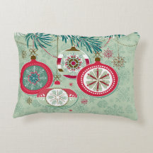 Kerstversieringen met blauwe en rode retro