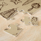 kerstversieringen met de hand getekend legpuzzel (Zijkant)