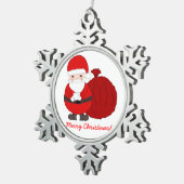 kerstversieringen met een kletskerstbeker tin sneeuwvlok ornament (Rechts)