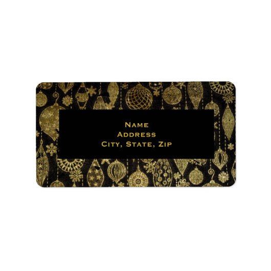 kerstversieringen met Faix gold Etiket (Voorkant)