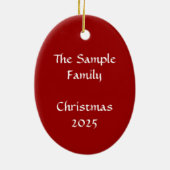 kerstversieringen met gevlekte kerst - Sneeuw met  Keramisch Ornament (Achterkant)