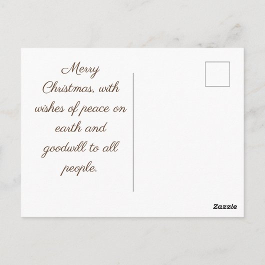 kerstversieringen met het intage kerstfeest briefkaart (Achterkant)