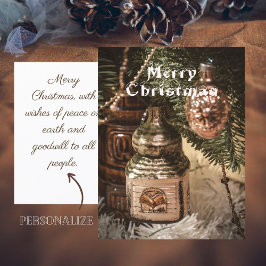 kerstversieringen met het intage kerstfeest briefkaart