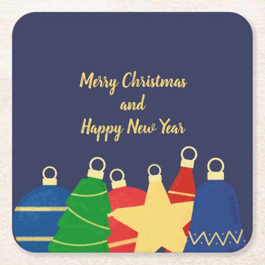 kerstversieringen met het intage kerstfeest kartonnen onderzetters (Voorkant)