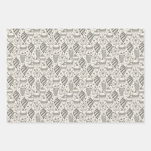 kerstversieringen met Retro Inpakpapier Vel (Voorkant)