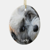 kerstversieringen met uw eigen foto keramisch ornament (Rechts)