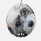 kerstversieringen met uw eigen foto keramisch ornament (Links)