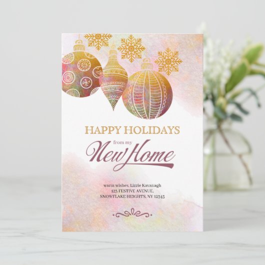 Kerstversieringen Mijn nieuwe thuisfeestdag Aankondiging (Staand voorkant)