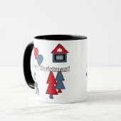 kerstversieringen mok (Voorkant links)