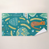 kerstversieringen naadloos. Bright Badhanddoek (Badhanddoek)