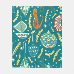 kerstversieringen naadloos. Bright Fleece Deken