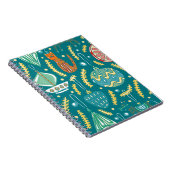 kerstversieringen naadloos. Bright Notitieboek (Rechterzijde)