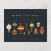 KERSTVERSIERINGEN NAVY PASTEL ROOD GROEN STER FEESTDAGENKAART (Voorkant)