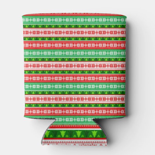 KERSTVERSIERINGEN ONTWERP ROOD WIT GROEN BLIKJESKOELER (Achterkant)